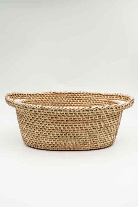 Korb bootförmig mit 2 Henkeln Rattan klein 36x13x13cm