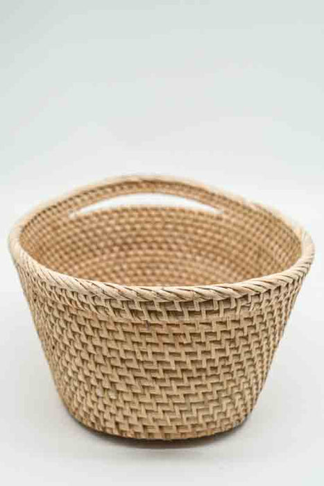 Korb bootförmig mit 2 Henkeln Rattan klein 36x13x13cm