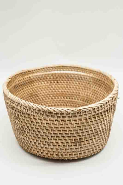 Korb bootförmig mit 2 Henkeln Rattan gross 41x27x14cm