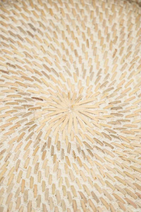 Serviertablett Rattan dunkelbraun rund gross 31x6cm