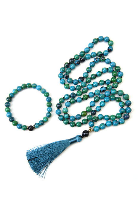 Bracelet 8mm Chrysocolla 19cm