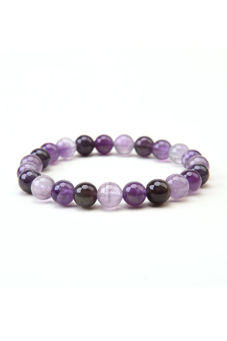 Bracelet 8mm Amethyst 19cm