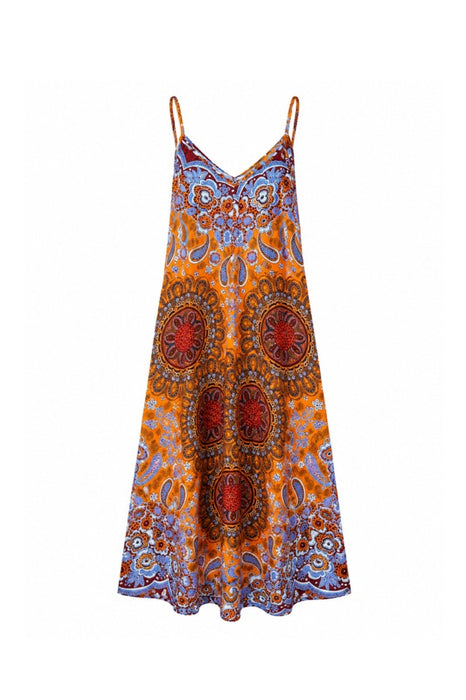 Robe longue à bretelles en rayonne assortie - Taille unique