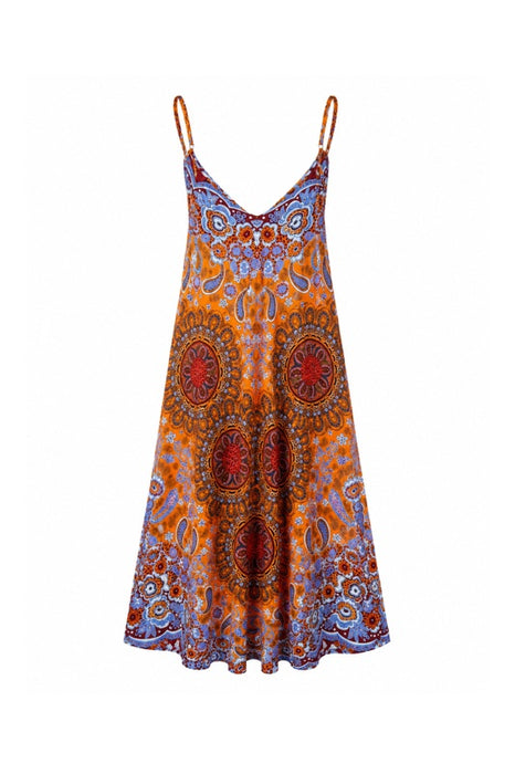 Robe longue à bretelles en rayonne assortie - Taille unique
