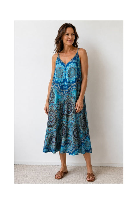 Long slip dress rayon assorted - One Size
