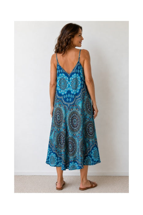 Long slip dress rayon assorted - One Size