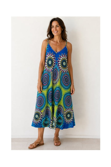 Long Sundress Rayon Assorted - One Size