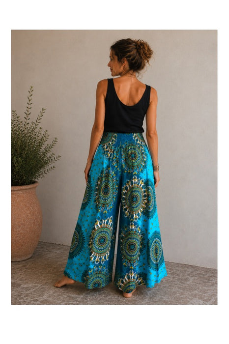 Pants wide leg Rayon assorted - One Size