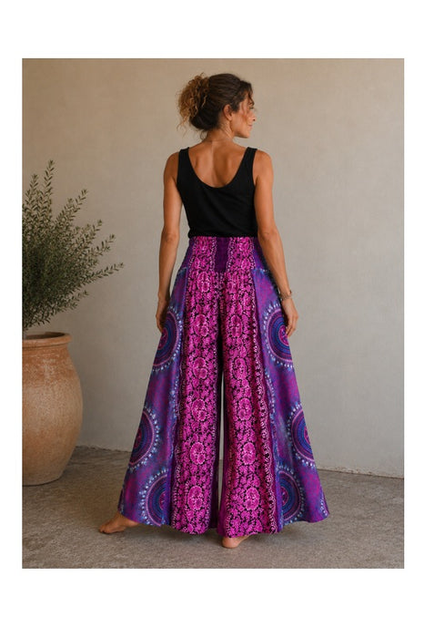Wide Leg Rayon Trousers assorted - One Size