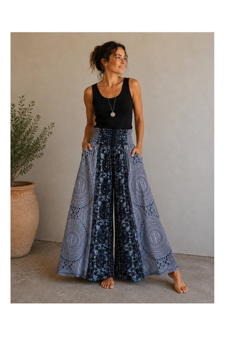 Hose weite Beine Rayon assortiert - One Size