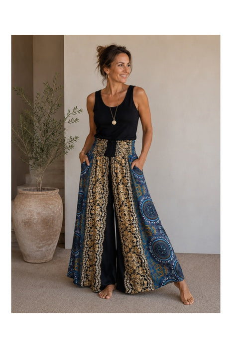 Hose weite Beine Rayon assortiert - One Size