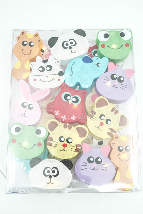 Lichterkette Papier Balls USB Tiere