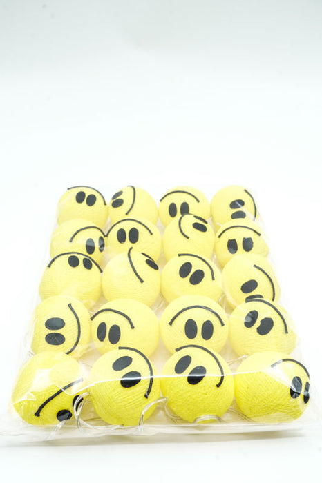 Lichterkette Cotton Balls USB Smiley