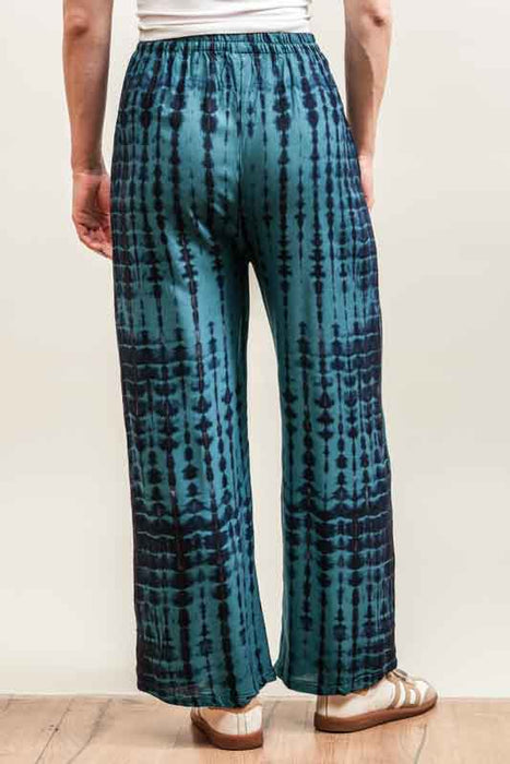 Aladdin Trousers Bali Batik Checkered Petrol - One Size