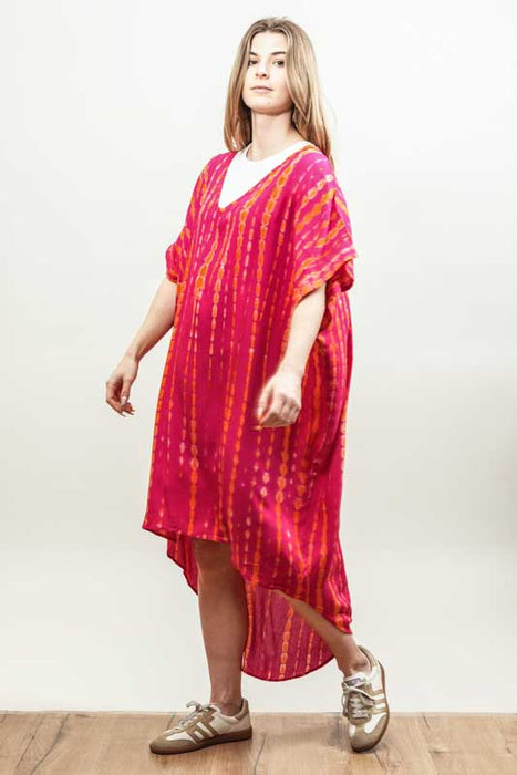 Tunic Bali Batik orange/red - One Size