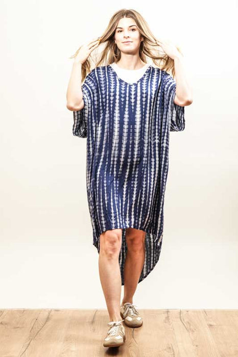 Tunic Bali Batik blue/white - One Size