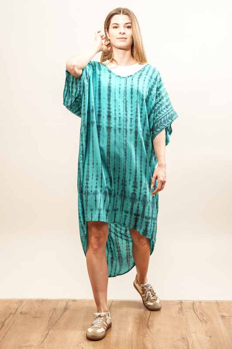 Tunic Bali Batik turquoise/blue - One Size