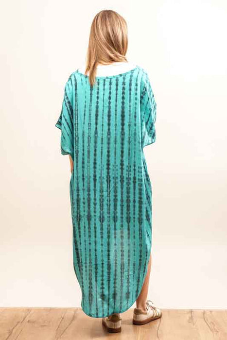 Tunic Bali Batik turquoise/blue - One Size