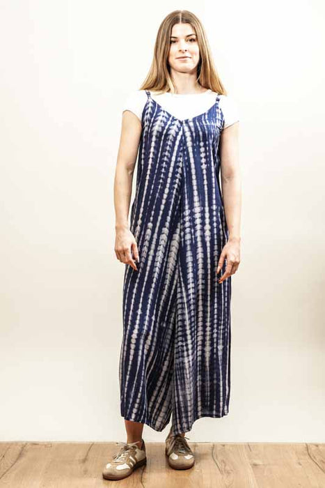 Jumpsuit white/blue - one size