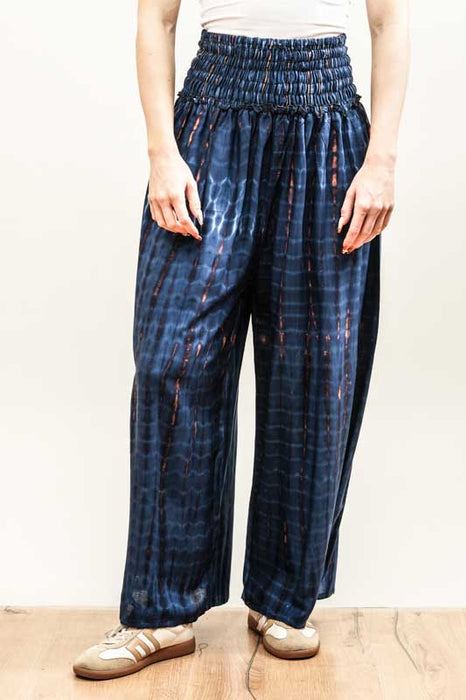 Aladdin Bali Batik Aris patterned trousers, navy - One Size