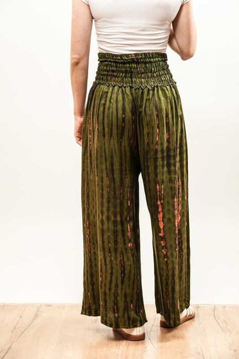 Aladdin Bali Batik Aris Patterned Trousers, Khaki - One Size