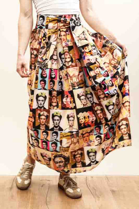 Skirt Frida Kahlo long polyester - One Size