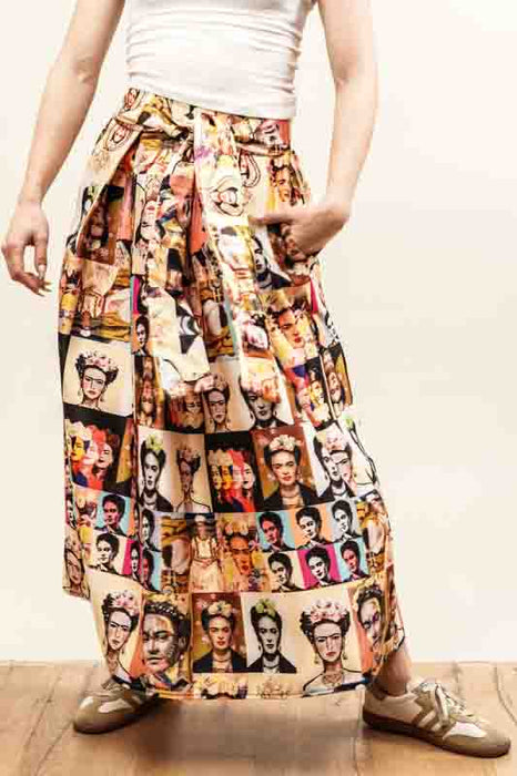 Skirt Frida Kahlo long polyester - One Size