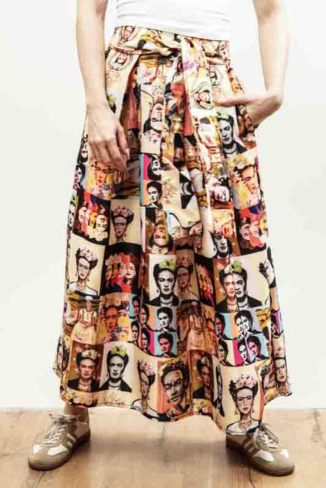 Skirt Frida Kahlo long polyester - One Size