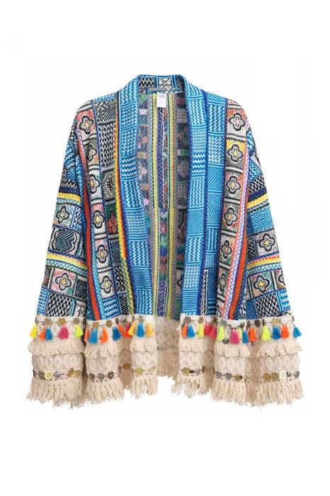 Jacke Baumwolle blau/multicolor - One Size