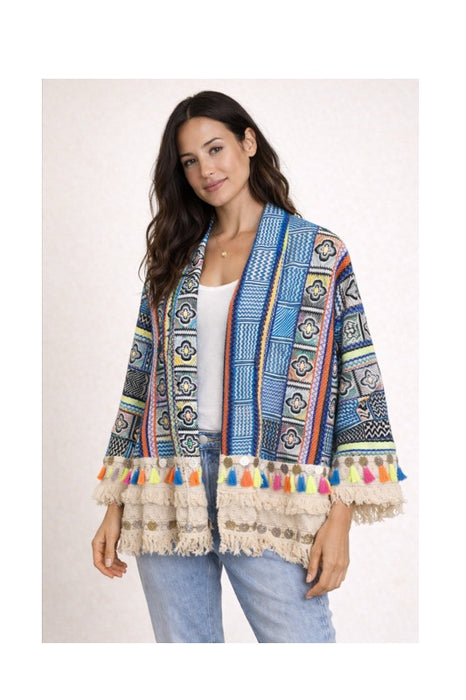 Jacke Baumwolle blau/multicolor - One Size