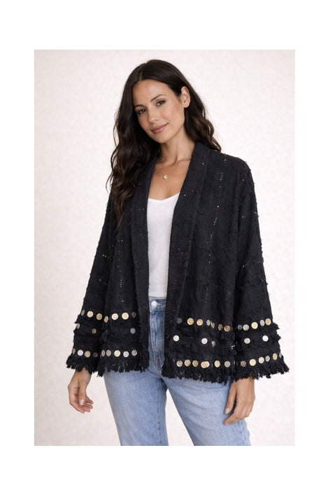 Jacke Baumwolle schwarz - One Size