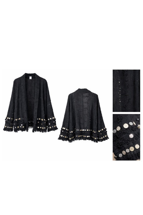 Jacke Baumwolle schwarz - One Size