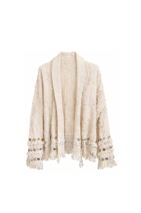 Jacke Baumwolle crème/goldfarben - One Size