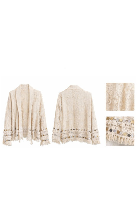 Jacke Baumwolle crème/goldfarben - One Size