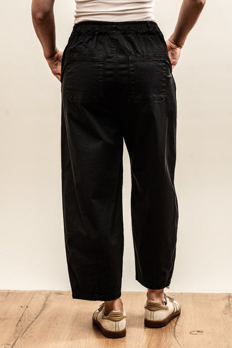 Black cotton trousers with key ring - One Size
