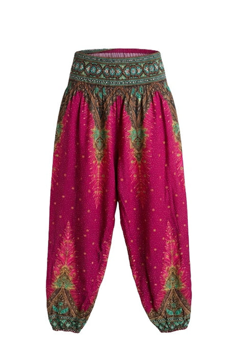 Aladinhose Rayon bordeaux/grün/multicolor - One Size