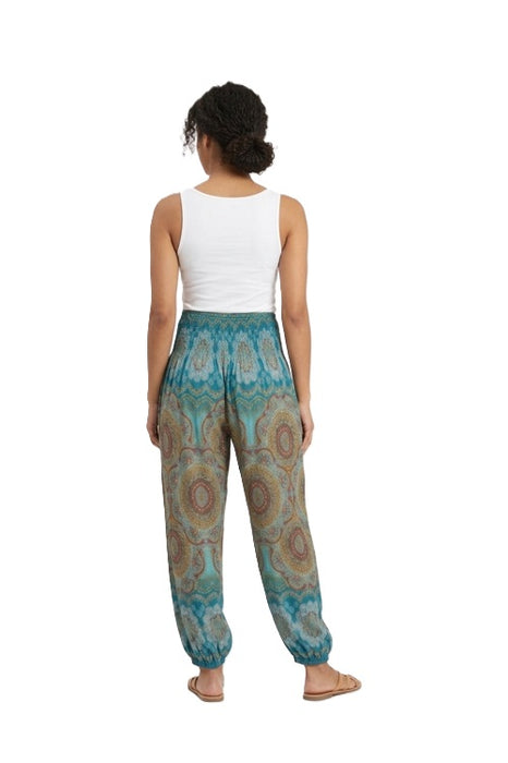 Aladinhose Rayon petrol/türkis/gelb/multicolor - One Size
