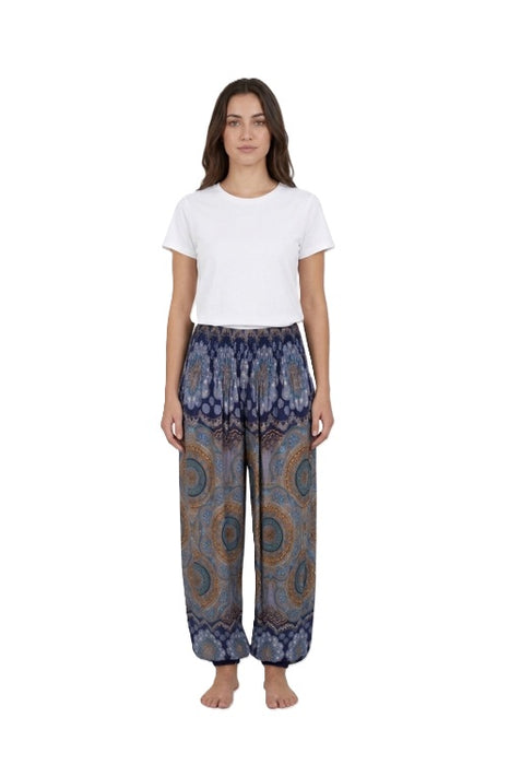 Aladinhose Rayon violett/gelb/türkis/multicolor - One Size