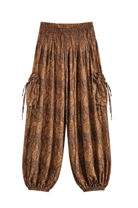 Haremshose Rayon braun/sand/multicolor - One Size