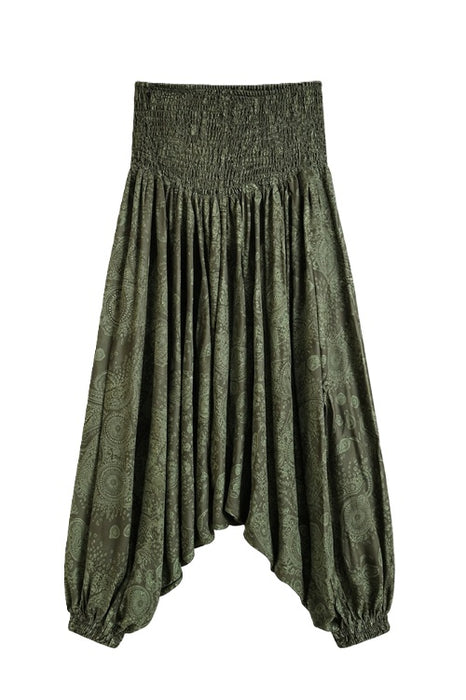 Harem Pants Rayon khaki/green/multicolor - One Size