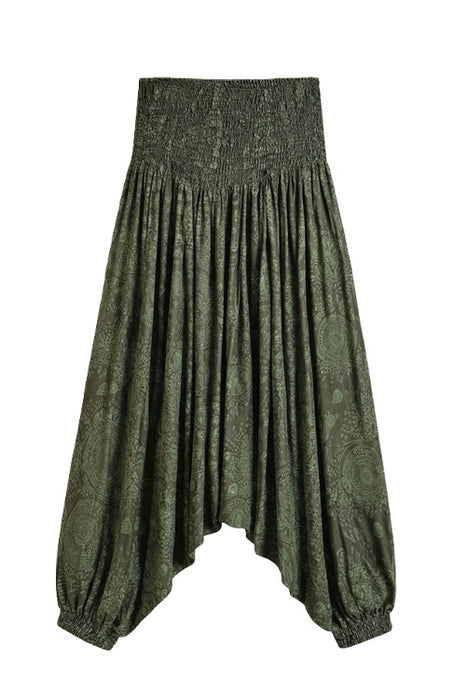 Harem Pants Rayon khaki/green/multicolor - One Size