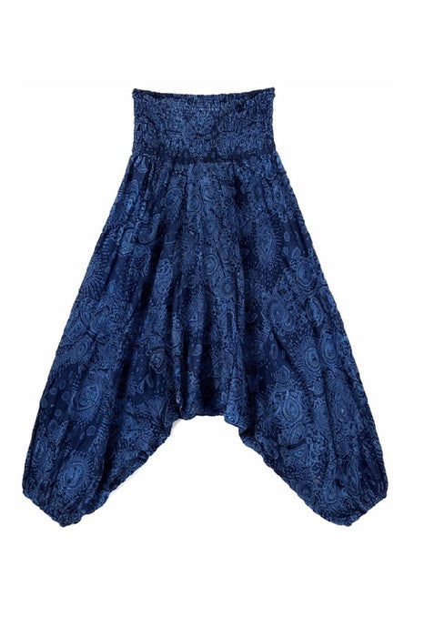 Haremshose Rayon dunkelblau/hellblau/multicolor - One Size