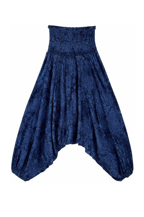 Haremshose Rayon dunkelblau/hellblau/multicolor - One Size