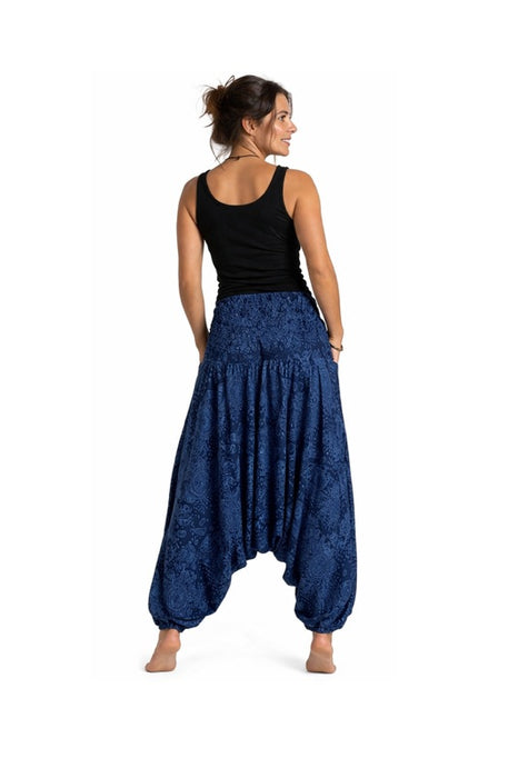 Haremshose Rayon dunkelblau/hellblau/multicolor - One Size