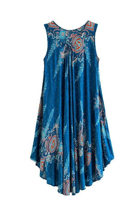 Dress Penny wide Rayon petrol/brown/green/multicolor - One Size