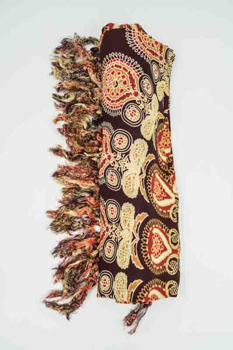 Sarong orange/bordeaux/gelb/multicolor 110x160 cm