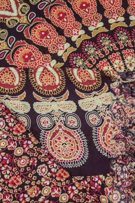 Sarong orange/bordeaux/gelb/multicolor 110x160 cm