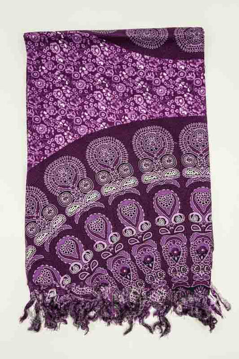 Sarong violett/beige/multicolor 110x160 cm