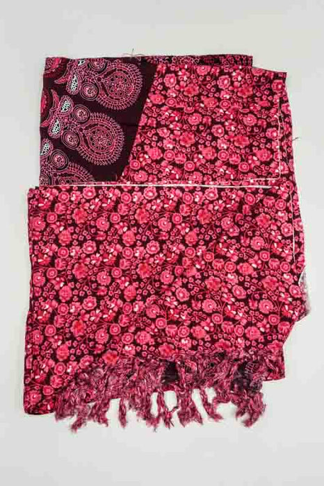 Sarong rot/bordeaux/beige/multicolor 110x160 cm