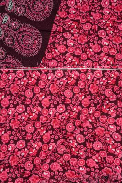 Sarong rot/bordeaux/beige/multicolor 110x160 cm
